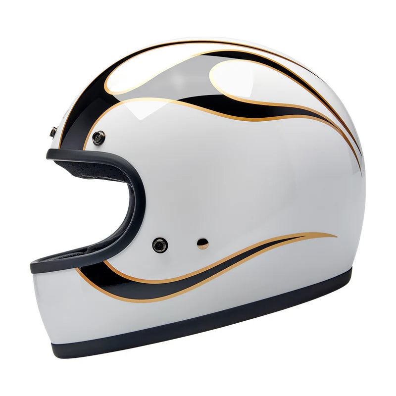 BILTWELL GRINGO GLOSS WHITE BLACK FLAMES