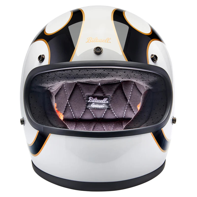 BILTWELL GRINGO GLOSS WHITE BLACK FLAMES