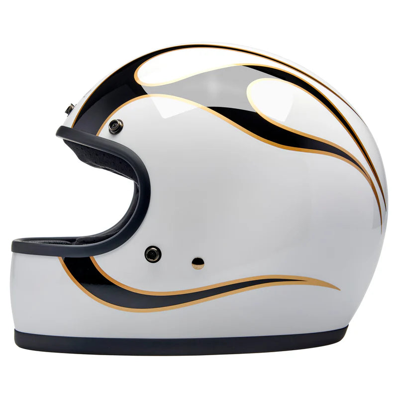 BILTWELL GRINGO GLOSS WHITE BLACK FLAMES