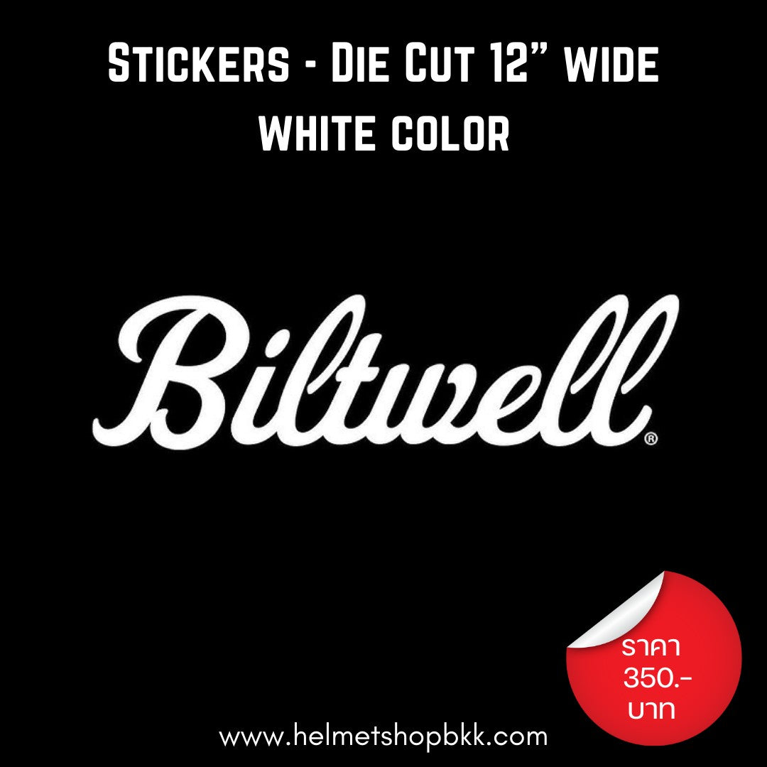 STICKERS BILTWELL - DIE CUT 12" WIDE WHITE COLOR