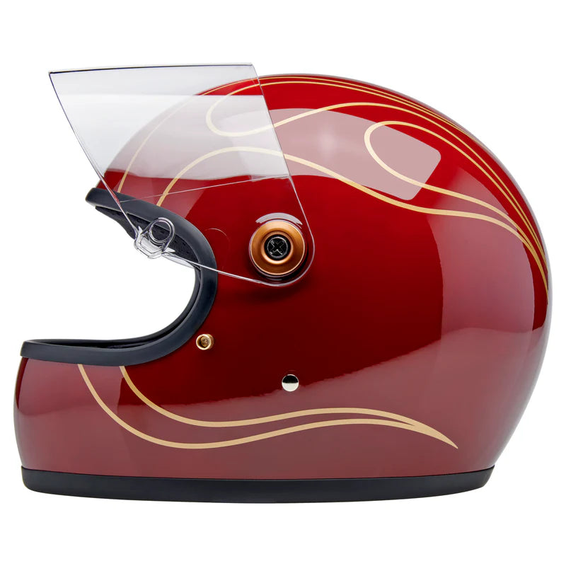 หมวกกันน็อค BILTWELL GRINGO S GLOSS GARNET RED FLAMES