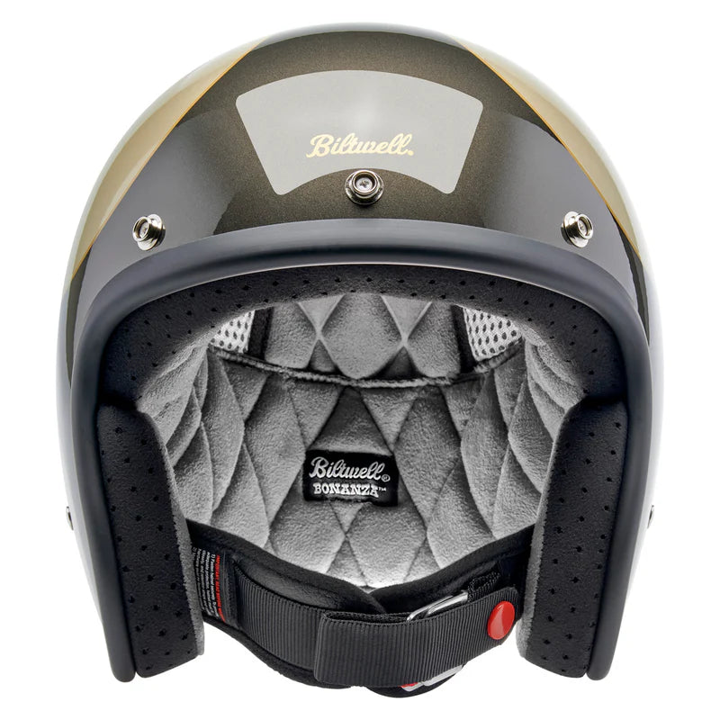 หมวกกันน็อค BILTWELL BONANZA METALLIC CHARCOAL CHAMPAGNE SCALLOP