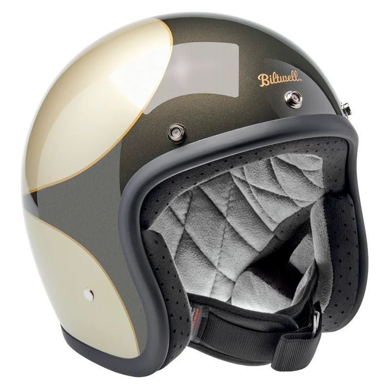 หมวกกันน็อค BILTWELL BONANZA METALLIC CHARCOAL CHAMPAGNE SCALLOP