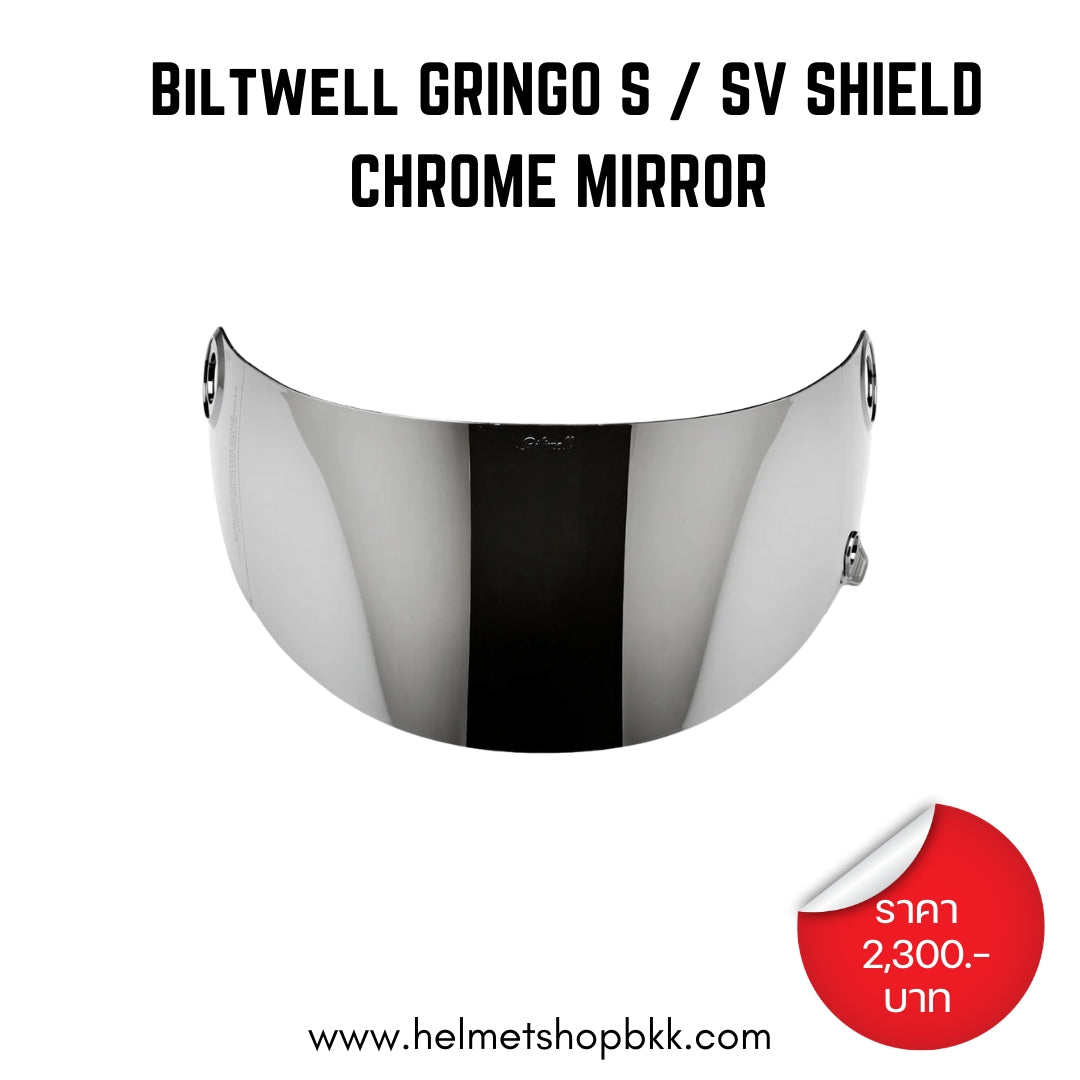 BILTWELL GRINGO S GRINGO SV SHIELD CHROME MIRROR R22.06