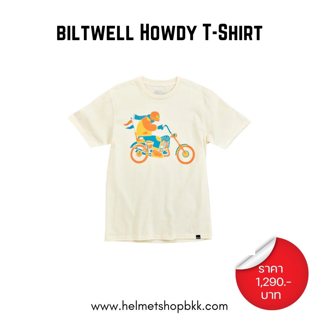 เสื้อยืด BILTWELL HOWDY SHORT SLEEVE WHITE